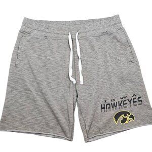 University of Iowa Hawkeyes‎ Gray Mens Shorts Fleece Elastic Waist Size XL